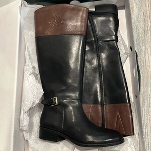 Ralph Lauren black and brown riding boots, Brand new never worn. Size 6.5B